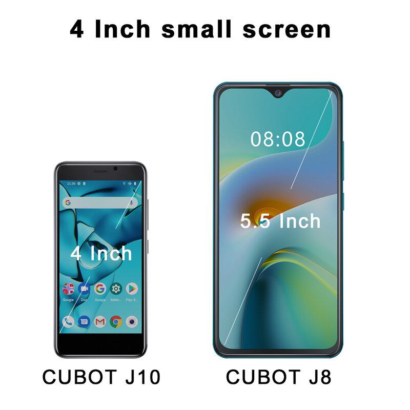 Cubot J10 هاتف مصغر 4.0 "شاشة 32 جيجابايت + 128 جيجابايت 2350 مللي أمبير بطارية المزدوج سيم الهاتف الذكي أندرويد 11OS 5MP كاميرا خلفية الوجه ID الهواتف المحم...