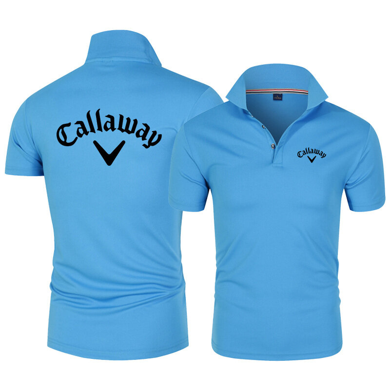 2022 Callaway الرجال تيشرت بولو الجولف الصيف الكلاسيكية قمصان قصيرة الأكمام القطن عادية ماركة جولف السترة