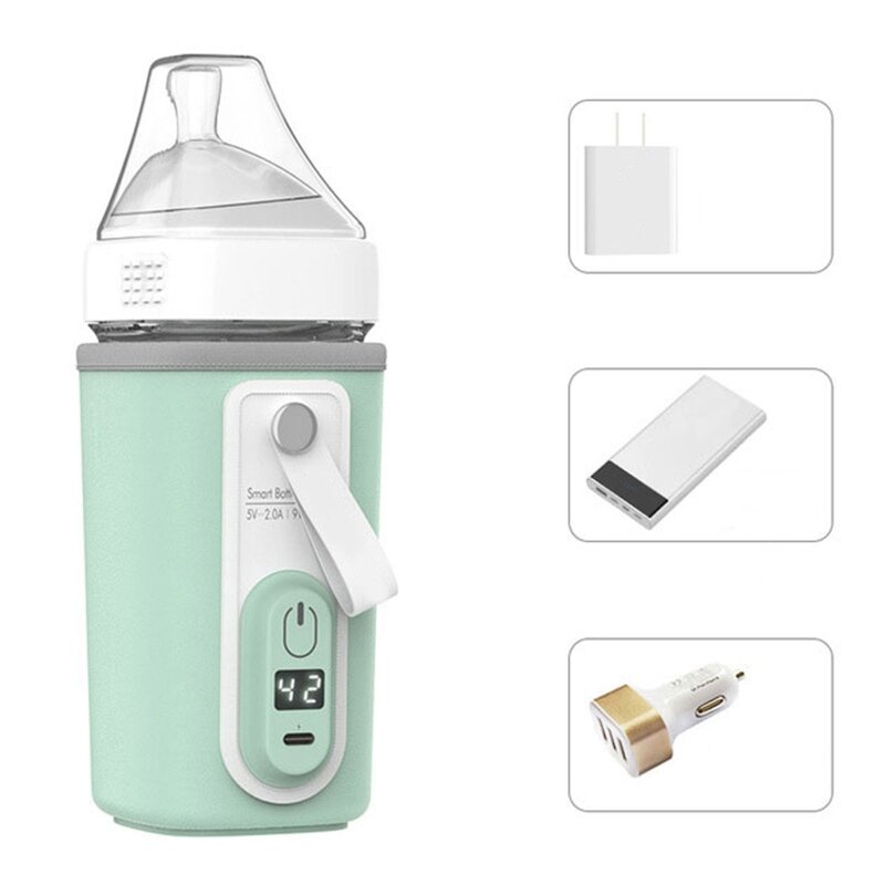 USB مدفأة زجاجة الطفل جهاز حفظ حرارة الحليب الرضع زجاجة تستخدم في الرضاعة غطاء عازل ترموستات جهاز تسخين الطعام حقيبة الرضع المحمولة