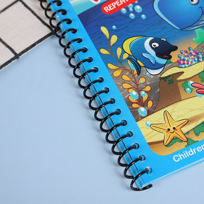 السحرية كتاب المياه الرسم لعبة قابلة لإعادة الاستخدام تلوين كتاب ماجيك المياه دفتر رسم الحسية التعليم المبكر اللعب
