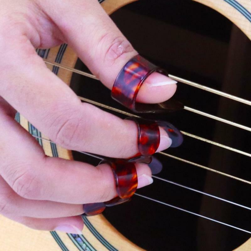 5 قطعة قطعة الغيتار الاصبع يختار الغيتار يختار لاقط الغيتار باس الأصابع الإبهام Plectrum يختار #5