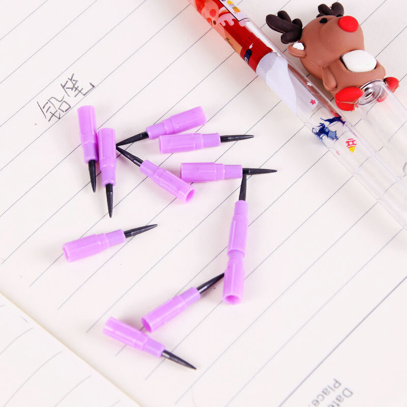 56 قطعة ديزني الكرتون أقلام رصاص ميكانيكية للطلاب مع نصائح سيليكون الأطفال الكتابة اللوازم القرطاسية اللوازم المدرسية