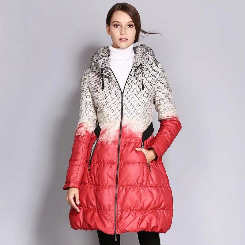 BaoMyZhuo معطف الإناث الشتاء النساء طويلة الدافئة الأبيض بطة أسفل معطف واقٍ من المطر 2021 الخريف سترة واقية سترة المحمولة ملابس خارجية