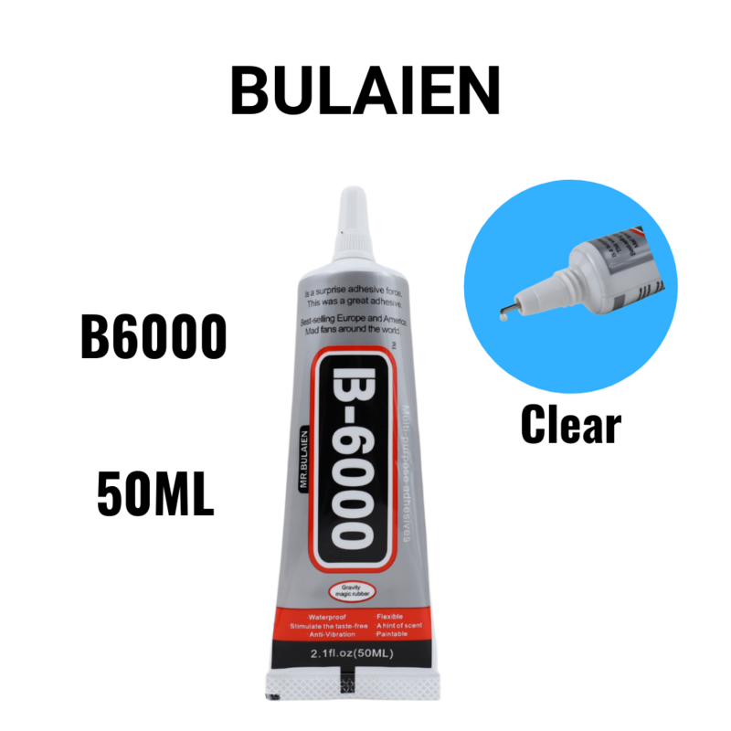 Bulaien B6000 50 مللي لاصقة إصلاح الهاتف الاتصال واضحة متعددة الأغراض لتقوم بها بنفسك الغراء مع طرف قضيب الدقة