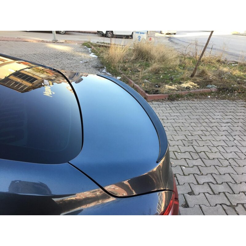 سبويلر للسيارة رينو ميجان MK4 2016-2022 أسود لين يوضع في سقف السيارة الخلفي سبويلر خلفي للجناح وتزيين شفاة ABS بلون أسود لامع وتصميم 5D