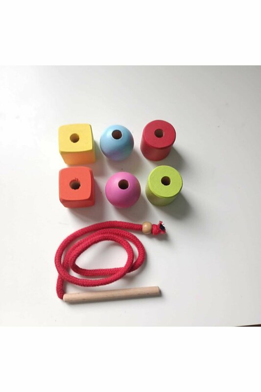 مونتيسوري سوار خشبي التوتير حبل لعبة ملونة الإبداعية مرحلة ما قبل المدرسة الأطفال تعليم لعبة صديقة للبيئة للأطفال