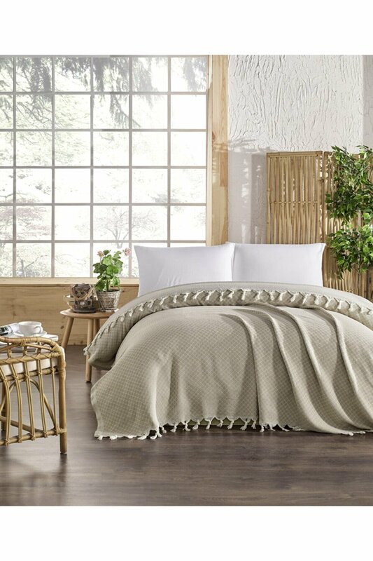 المنزل Inna نموذج مزدوجة بيكيه 200x230 سنتيمتر عالية الجودة بيكيه السرير القطن لايحتاج غطاء أريكة حجم واحد