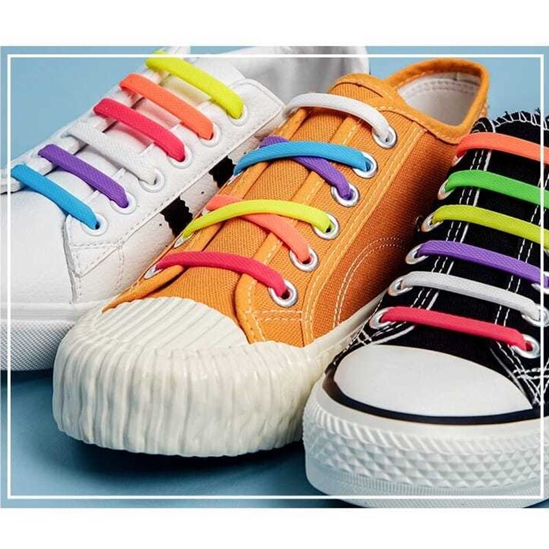 جديد سيليكون أربطة حذاء مرنة الإبداعية كسول لا التعادل رباط الحذاء جلد الاطفال الكبار أحذية رياضية أحذية سريعة الدانتيل Zapatillas