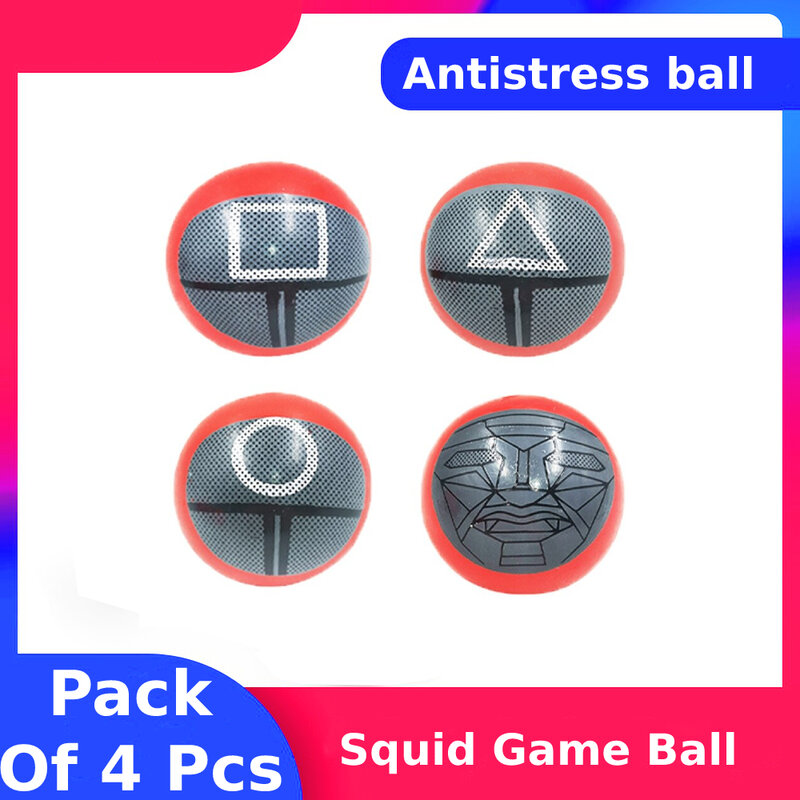 Hot Sales!! Squid Game Ball Antistress Pressure Stress Relief Squeeze Balls Adults Hand Fidget Toy Funny Squishy Stressball