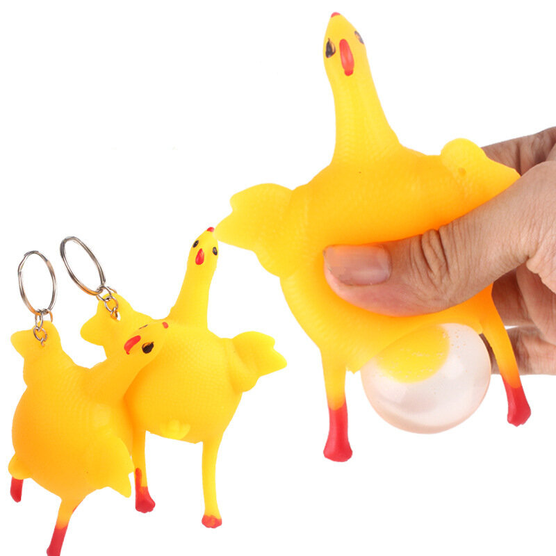 1 قطعة أدوات للتسلية الجدة ضد الإجهاد ضغط الدجاج وضع البيض الدجاج اللعب كيرينغ مفاجأة اسفنجي الاطفال لعبة هدايا عيد