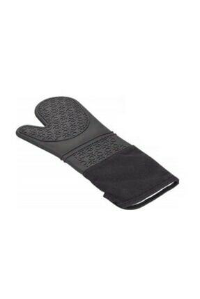 2gang Black Kitchen Glove Silicone Fireproof Non-Stick Slip-Resistant 41,5 cm.