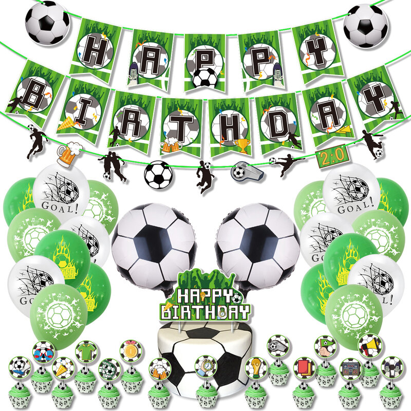كأس العالم لكرة القدم موضوع الطرف الديكور كرة القدم العلم كعكة بطاقة بالون الصبي لوازم ترتيب عيد ميلاد