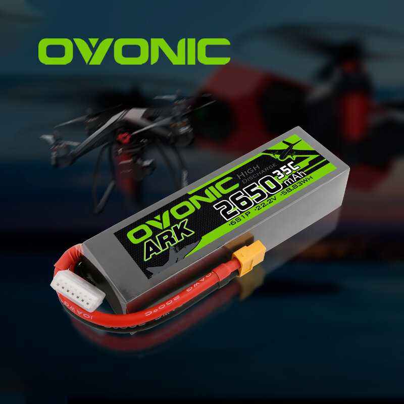 Ovonic-حزمة بطارية Lipo 2650 mah 6S 22.2V 35C ، مع قابس XT60 ، للطائرة ، المروحية ، RC ، السيارة ، القارب ، الشاحنة