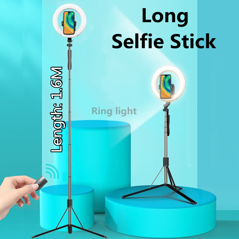 Roreta 4 في 1 Selfie مصباح مصمم على شكل حلقة التصوير Led حافة من مصباح مع حامل الهاتف حامل ثلاثي القوائم Ringlight للعيش بث الفيديو
