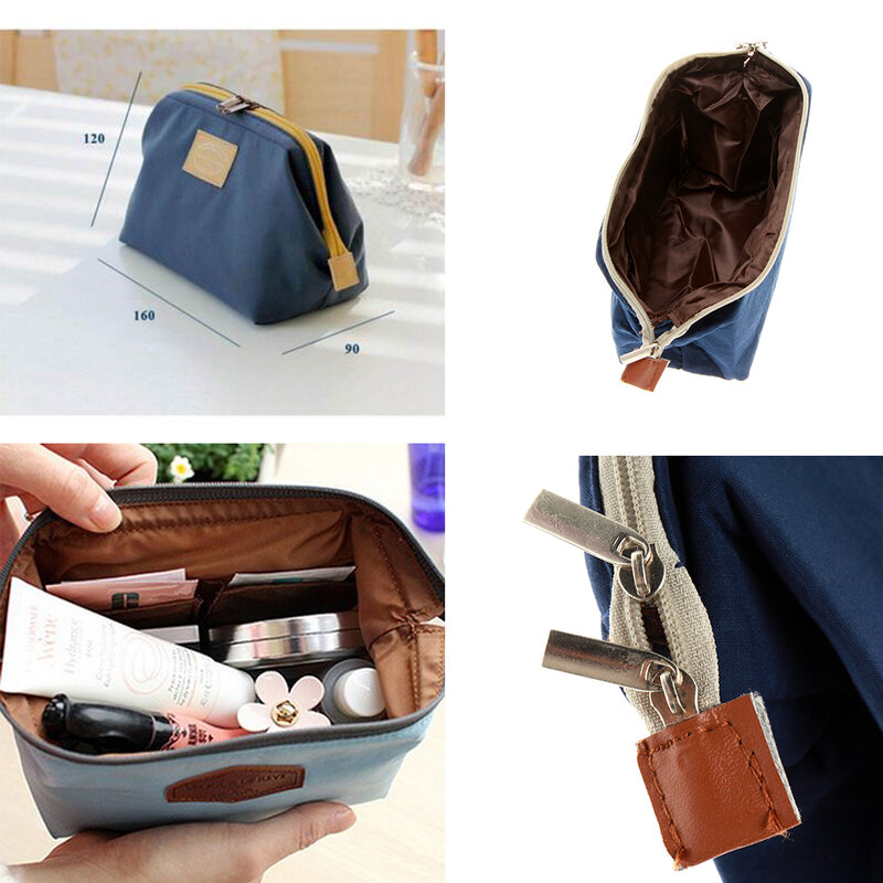 حقيبة مستحضرات التجميل القطنية متعددة الوظائف للنساء ، 12 × 16 سنتيمتر ، منظم مكياج نسائي ، حقيبة حمل ، حقيبة سفر
