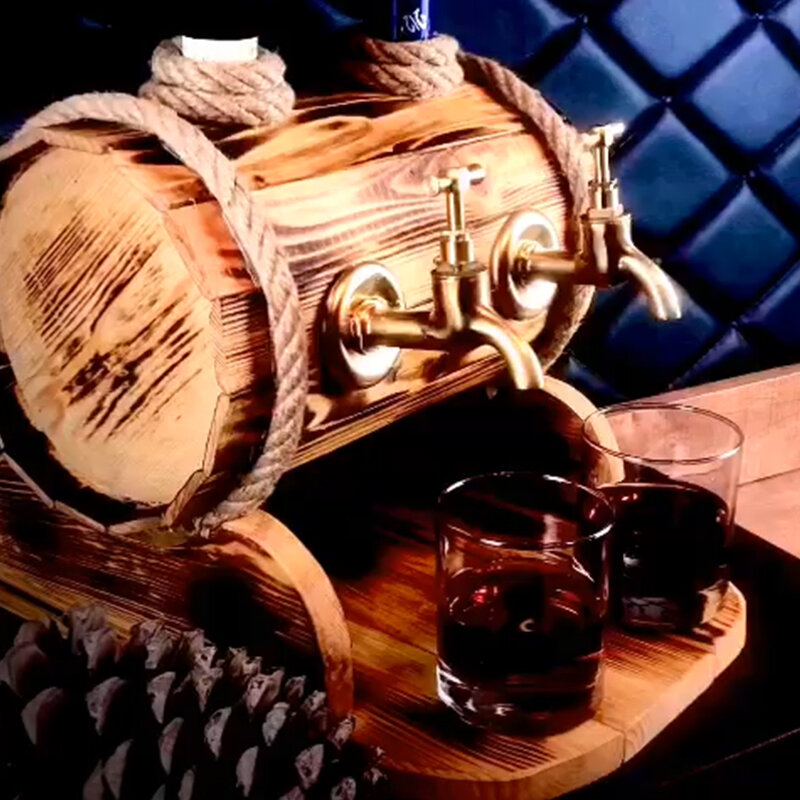 خشبي منتصف القرن شرب برميل تمثال الأوروبي التميمة شريط المنزل القهوة ديكور ديكور 100% اليدوية