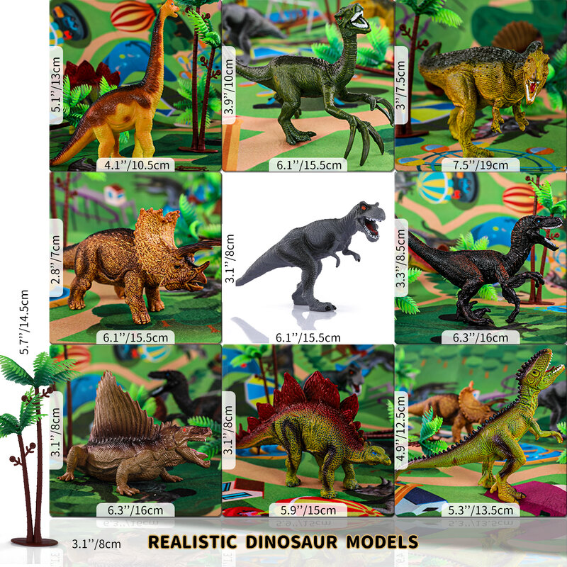 الجوراسي دينو الديناصورات لعبة الحيوان الغابة مجموعة T ريكس ديناصور الحفر التعليمية بنين ألعاب أطفال للأطفال 2 إلى 4 سنوات من العمر